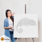 Spalvinimo drobė "Coloring chameleon" Spalvinimo drobės | Colorbee.lt